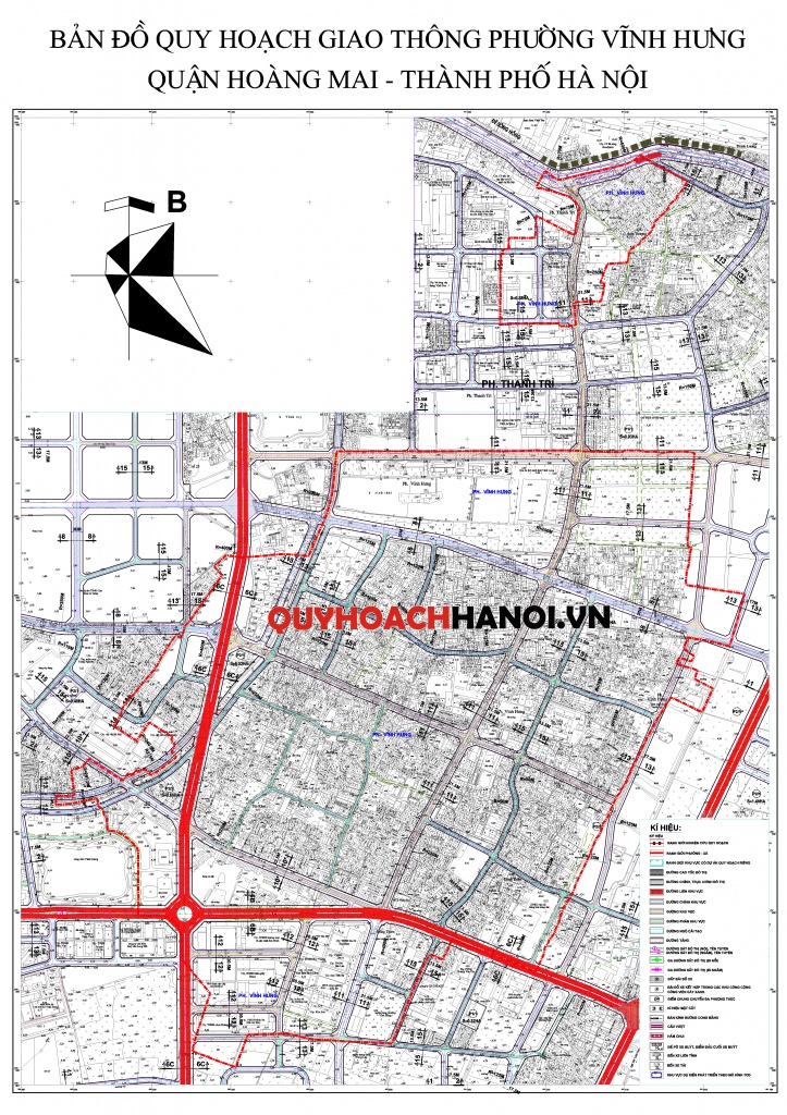 Bản đồ quy hoạch giao thông phường Vĩnh Hưng