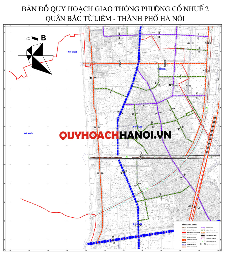 Bản đồ quy hoạch giao thông phường Cổ Nhuế 2