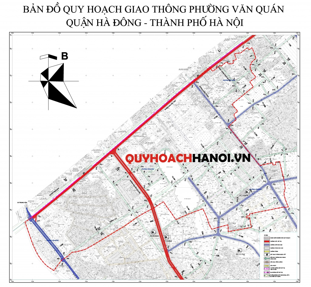 Bản đồ quy hoạch giao thông phường Văn Quán