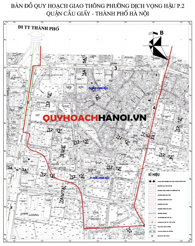 Bản đồ quy hoạch giao thông phường Dịch Vọng Hậu P2