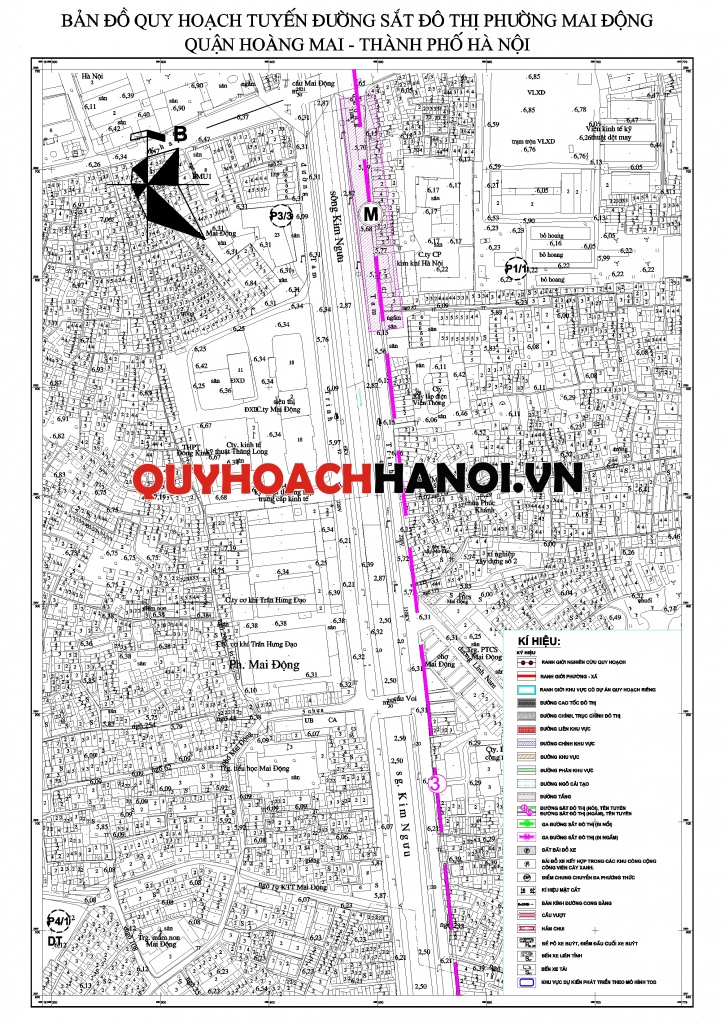 Bản đồ quy hoạch tuyến đường sắt đô thị phường Mai Động