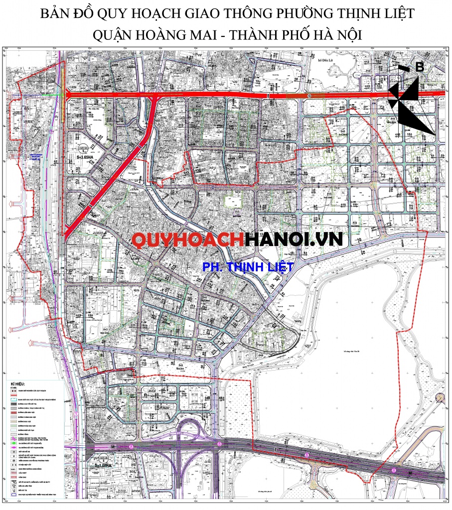 Bản đồ quy hoạch giao thông phường Thịnh Liệt