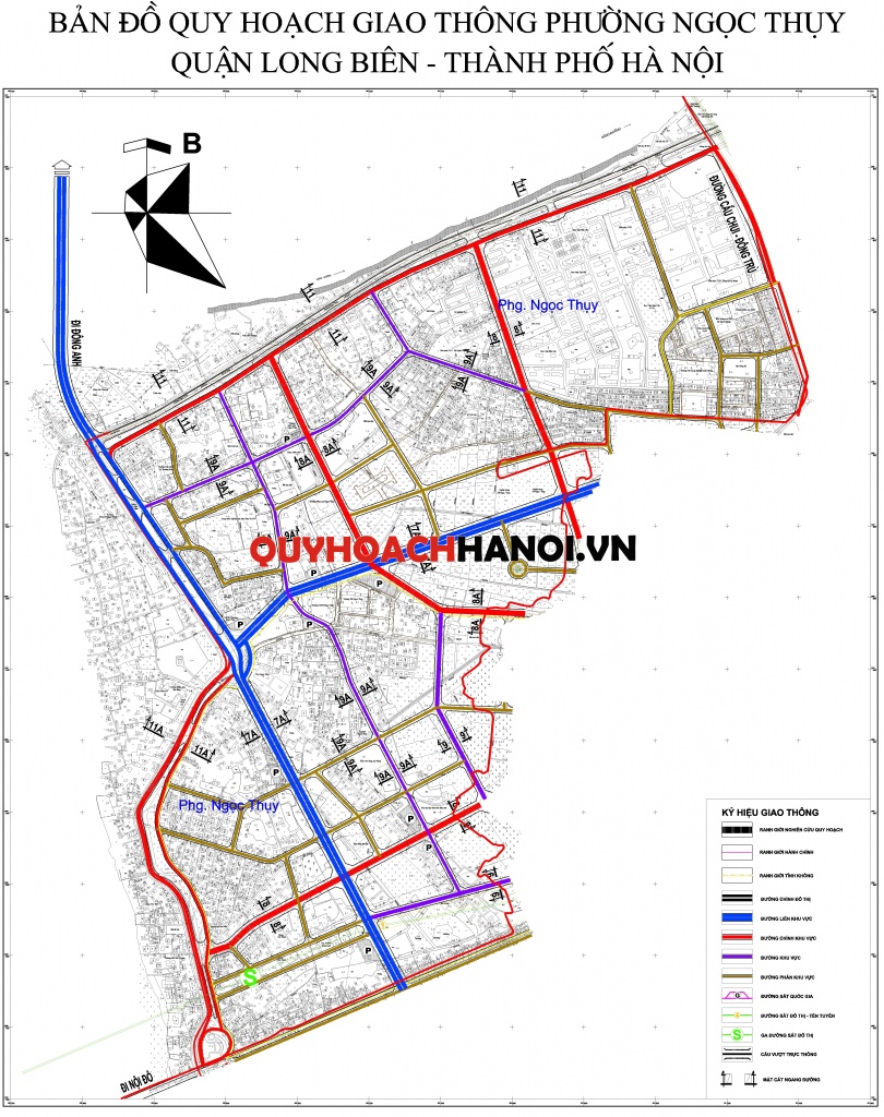 Bản đồ quy hoạch giao thông phường Ngọc Thụy