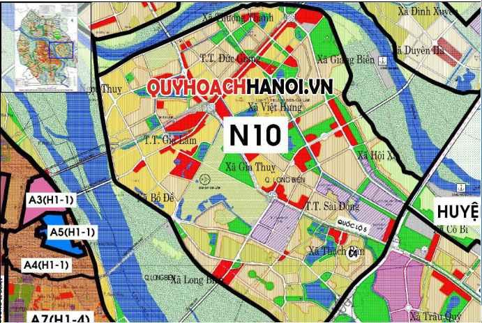 Vị trí bản đồ quy hoạch phân khu N10