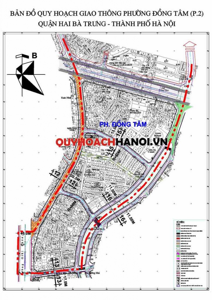 Bản đồ quy hoạch giao thông phường Đồng Tâm P2