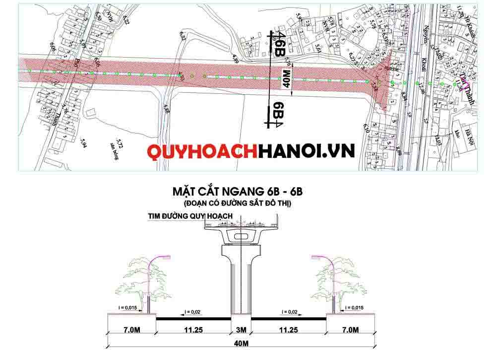 Bản đồ quy hoạch giao thông liên khu vực phường Thanh Trì