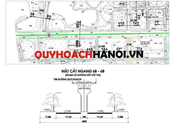 Bản đồ quy hoạch đường sẳt đô thị phường Hoàng Văn Thụ