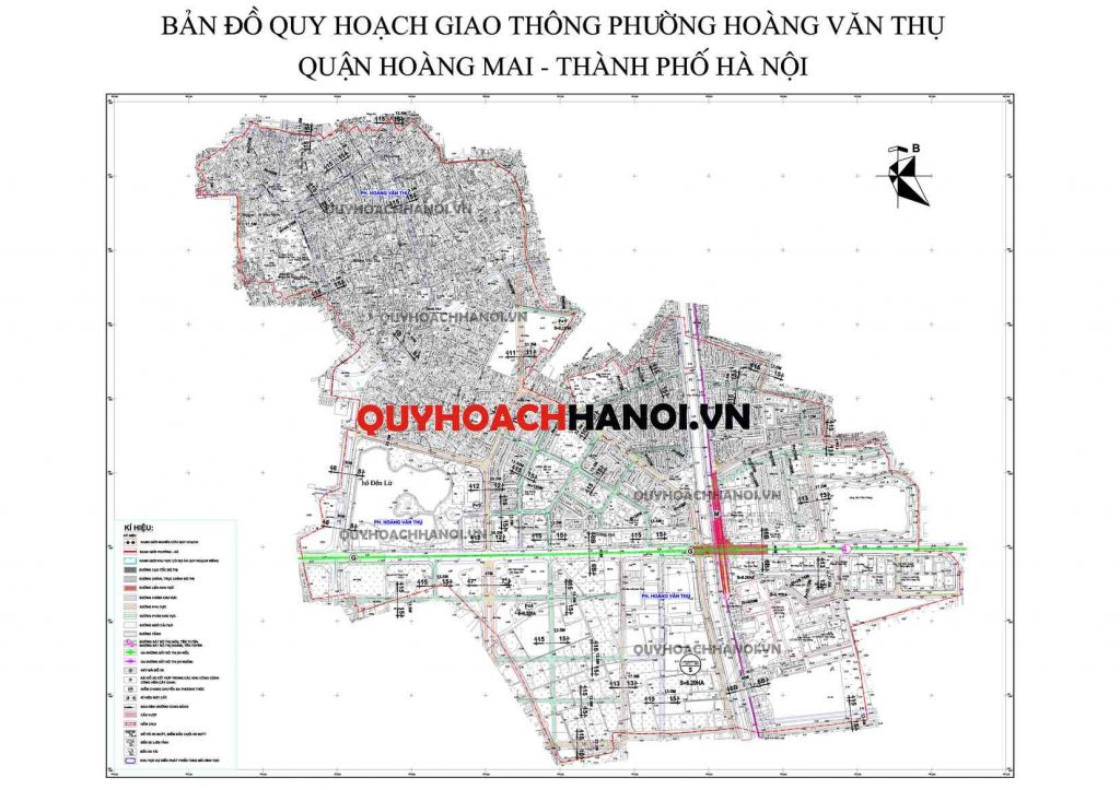 Bản đồ quy hoạch giao thông phường Hoàng Văn Thụ 1